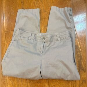 Loft size 2 curvy crop mushroom color Pants